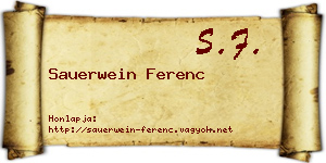 Sauerwein Ferenc névjegykártya